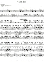 Can't Help Parachute Full Drum Transcription / Drum Sheet Music COPYDRUM