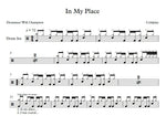 In My Place Coldplay Full Drum Transcription / Drum Sheet Music Franki Bio