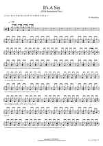 It's a Sin Pet Shop Boys Full Drum Transcription / Drum Sheet Music COPYDRUM