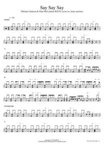 Say Say Say (Rock Cover) The Feelgood Orchestra Full Drum Transcription / Drum Sheet Music COPYDRUM