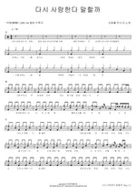 Shall I Say I Love You Again (다시 사랑한다 말할까) Kim Dong Ryul (김동률) Full Drum Transcription / Drum Sheet Music COPYDRUM
