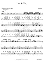 tamako market koi No Uta Full Drum Transcription / Drum Sheet Music COPYDRUM