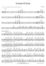 Tornado Of Souls Megadeth Full Drum Transcription / Drum Sheet Music COPYDRUM