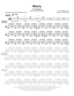 Misery The Beatles Full Drum Transcription / Drum Sheet Music Vince’s Scores