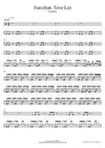 Fun (feat. Tove Lo) Coldplay Full Drum Transcription / Drum Sheet Music COPYDRUM