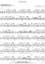 Getaway Earth, Wind & Fire Full Drum Transcription / Drum Sheet Music COPYDRUM