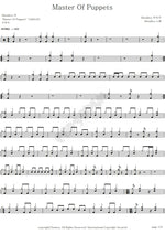 Master of Puppets Metallica Full Drum Transcription / Drum Sheet Music COPYDRUM