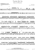 Turnin' Me On (Eric Moore Drum Cover) Keri Hilson's Full Drum Transcription / Drum Sheet Music COPYDRUM