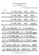Fly From the Inside Shinedown Full Drum Transcription / Drum Sheet Music Realsongbook