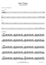 One Thing Hillsong Worship Full Drum Transcription / Drum Sheet Music COPYDRUM