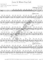 Love It When You Call The Feeling Full Drum Transcription / Drum Sheet Music COPYDRUM