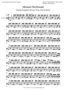 I Keep Forgettin' - Michael McDonald - Full Drum Transcription / Drum Sheet Music - FrancisDrummingBlog.com