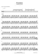 Freedom Hillsong Worship Full Drum Transcription / Drum Sheet Music COPYDRUM