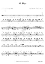 All Right (All Right) Kim Ye Rim (Togeworl) (김예림 (투개월)) Full Drum Transcription / Drum Sheet Music COPYDRUM