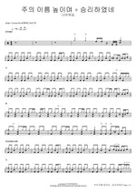 주의 이름 높이며 + 승리하였네 나비워십 Full Drum Transcription / Drum Sheet Music COPYDRUM