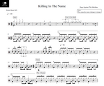Killing in the Name Rage Against the Machine Full Drum Transcription / Drum Sheet Music Drum Sheet MX