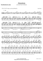 Attention First To Eleven Full Drum Transcription / Drum Sheet Music COPYDRUM