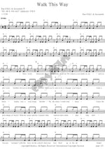 Walk This Way Run DMC & Aerosmith Full Drum Transcription / Drum Sheet Music COPYDRUM