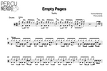 Empty Pages Traffic Full Drum Transcription / Drum Sheet Music Percunerds Transcriptions