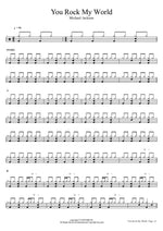 You Rock My World Michael Jackson Full Drum Transcription / Drum Sheet Music COPYDRUM