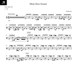 Mein Herz Brennt Rammstein Full Drum Transcription / Drum Sheet Music Drum Sheet MX