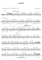 Listen!! (from K ON! Anime ライブイベント ~Come with Me!!~Ver.) Ho Kago Tea Time (放課後ティータイム) "After School Tea Time" Full Drum Transcription / Drum Sheet Music COPYDRUM