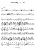 Who'll Stop the Rain Creedence Clearwater Revival (CCR) Full Drum Transcription / Drum Sheet Music COPYDRUM