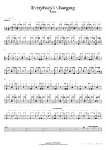Everybody's Changing Keane Full Drum Transcription / Drum Sheet Music COPYDRUM