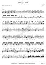Friend, My Friend (친구야 친구) Park Sang Kyu (박상규) Full Drum Transcription / Drum Sheet Music COPYDRUM