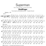 Superman Goldfinger Full Drum Transcription / Drum Sheet Music Smdrums