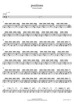Positions Ariana Grande Full Drum Transcription / Drum Sheet Music COPYDRUM