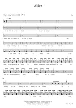 Alive Sia Full Drum Transcription / Drum Sheet Music COPYDRUM