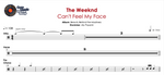 Can't Feel My Face The Weeknd Full Drum Transcription / Drum Sheet Music Chef Cook