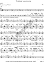 Don't say you love me M2m Full Drum Transcription / Drum Sheet Music COPYDRUM