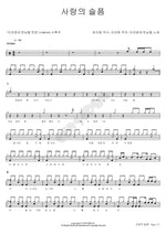 The Sorrow of Love (사랑의 슬픔) Lee Chihyun and Friends (이치현과 벗님들) Full Drum Transcription / Drum Sheet Music COPYDRUM
