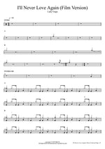 I'll Never Love Again (Film Version) Lady Gaga Full Drum Transcription / Drum Sheet Music COPYDRUM