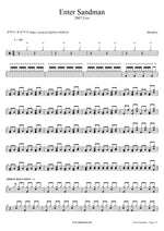 Enter Sandman (Live in London 2007) Metallica Full Drum Transcription / Drum Sheet Music COPYDRUM
