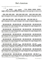 She's American The 1975 Full Drum Transcription / Drum Sheet Music COPYDRUM