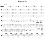 Supermodel Måneskin Full Drum Transcription / Drum Sheet Music Cyril Mayer