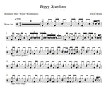 Ziggy Stardust David Bowie Full Drum Transcription / Drum Sheet Music Franki Bio