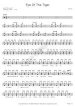 Eye Of The Tiger Survivor Full Drum Transcription / Drum Sheet Music COPYDRUM