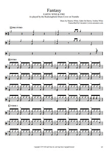 Fantasy - Earth, Wind & Fire - Full Drum Transcription / Drum Sheet Music - Realsongbook