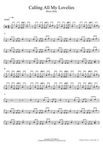 Calling All My Lovelies Bruno Mars Full Drum Transcription / Drum Sheet Music COPYDRUM