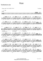 Rope Foo Fighters Full Drum Transcription / Drum Sheet Music COPYDRUM