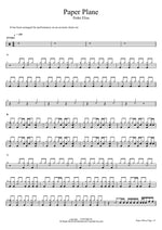 Paper Plane Peder Elias Full Drum Transcription / Drum Sheet Music COPYDRUM