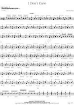 I Don't Care Fall Out Boy Full Drum Transcription / Drum Sheet Music COPYDRUM