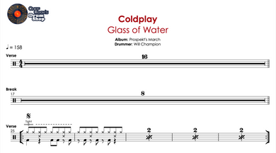 1 COLDPLAY GLASS