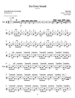 Live Every Second Tokio Hotel Full Drum Transcription / Drum Sheet Music Jaslow Drum Sheets