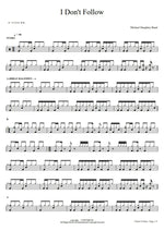 I Don't Follow Michael Daughtry Band Full Drum Transcription / Drum Sheet Music COPYDRUM