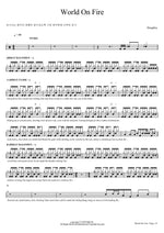 World on Fire Chris Daughtry Full Drum Transcription / Drum Sheet Music COPYDRUM